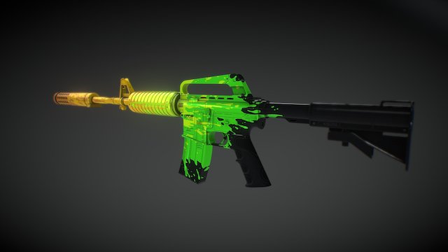 M4A1s - FATCAP 3D Model
