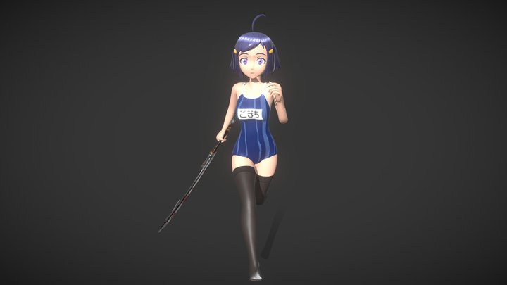 Anime Girl_run (Hikigaya Komachi) 3D Model