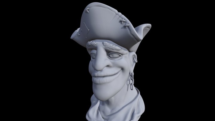 Pirate Bust 3D Model