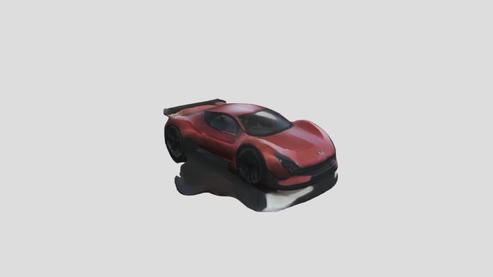 Car on a Road 3D Model