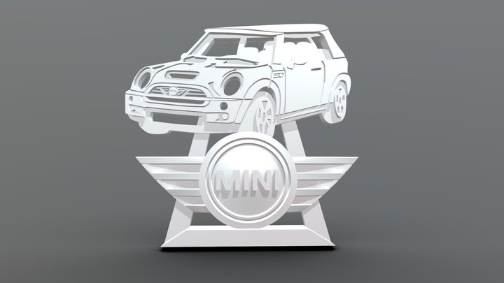 MINI_car_logo_stand 3D Model