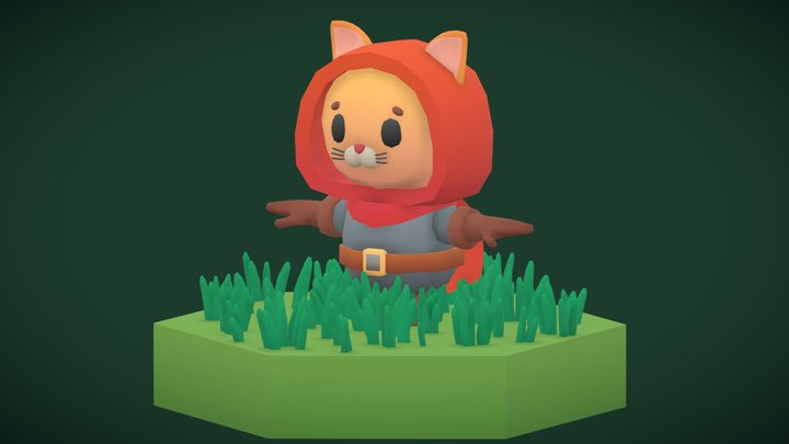 Casual Assassin Cat 3D Model