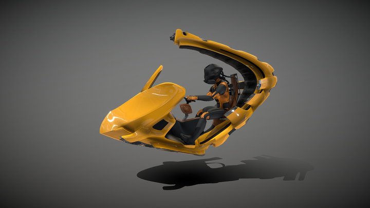 Bumble Bee Hover Craft 3D Model