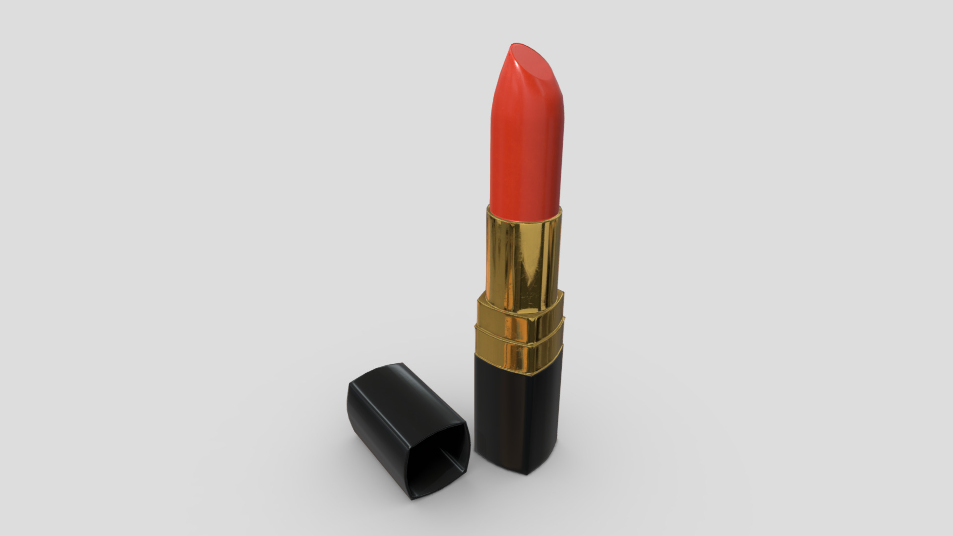 3D model Lipstick - This is a 3D model of the Lipstick. The 3D model is about a red and black pencil.