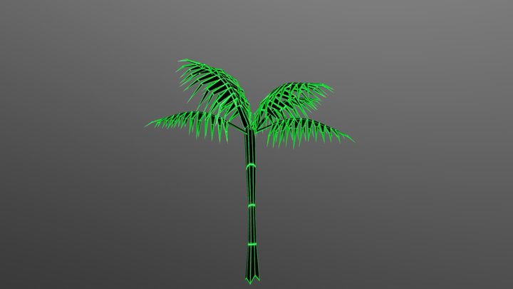 Palm tree with emissive Uv's 3D Model