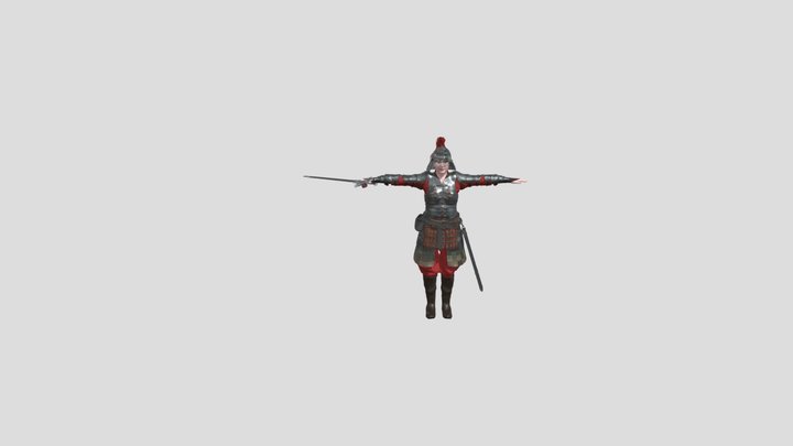 Mulan Full Battle Armor 3D Model