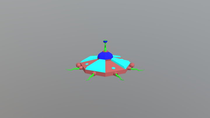 Final UFO Submarine 3D Model