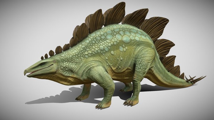 Stegosaurus Charles Robert Knight - reproduction 3D Model