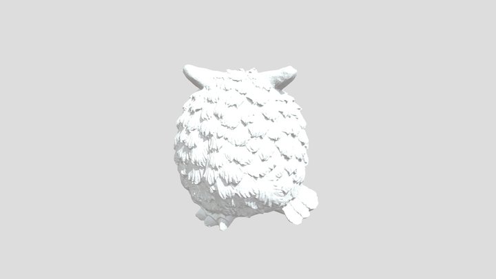 Owl_statue_xile6_ Pop3 3D Model