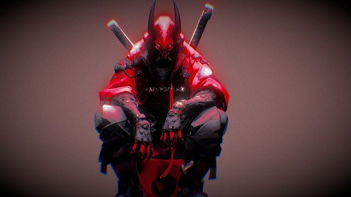Crimson Oni Knight 3D Model