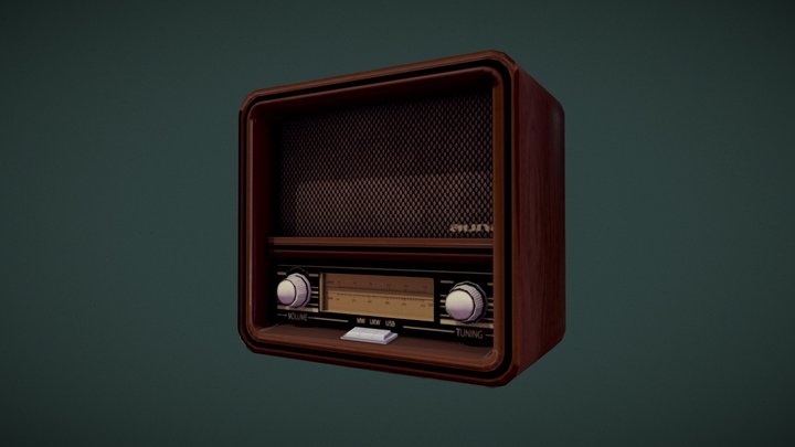 Vintage radio 3D Model