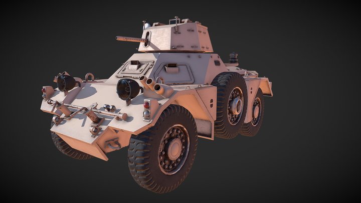 Ferret Scout Car Final (nicely baked) 3D Model