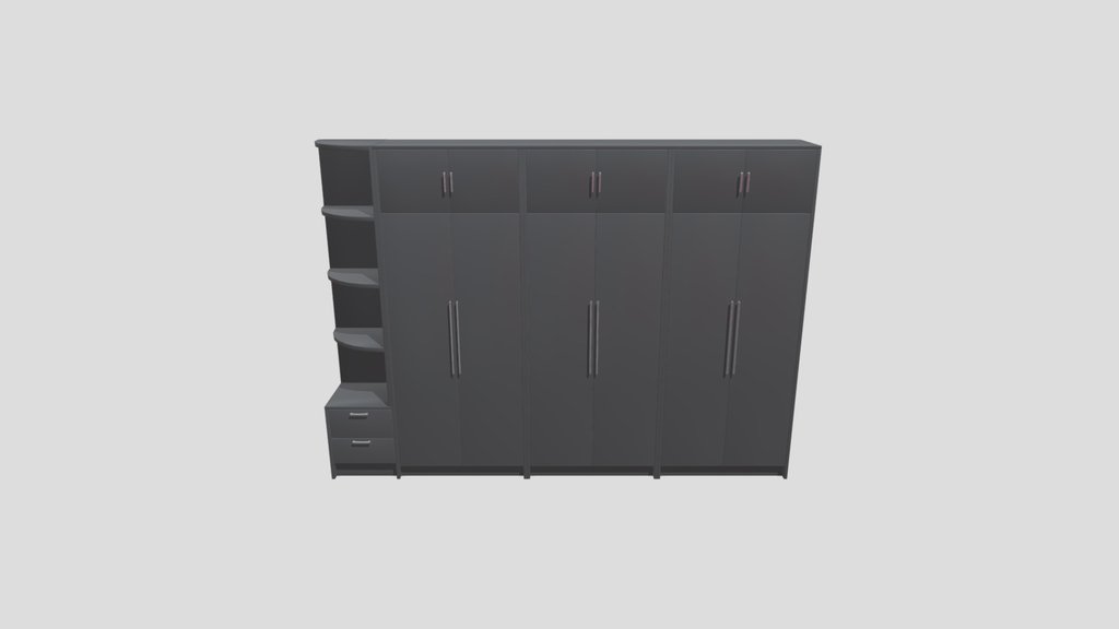 Large Gray Wardrobe