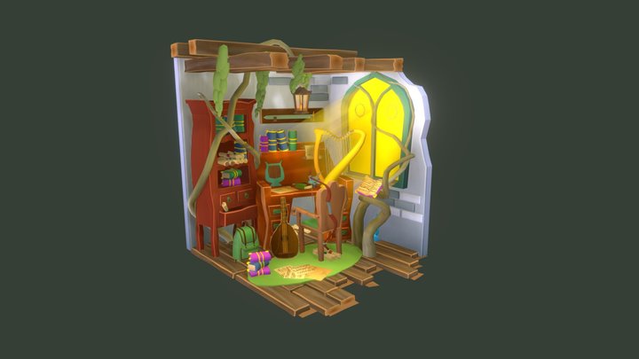 DAE crib - "Melody Of The Forest" 3D Model