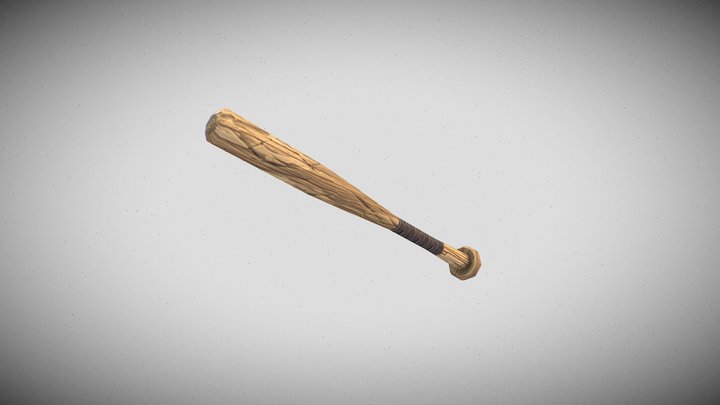 Stylized Baseball Bat 3D Model