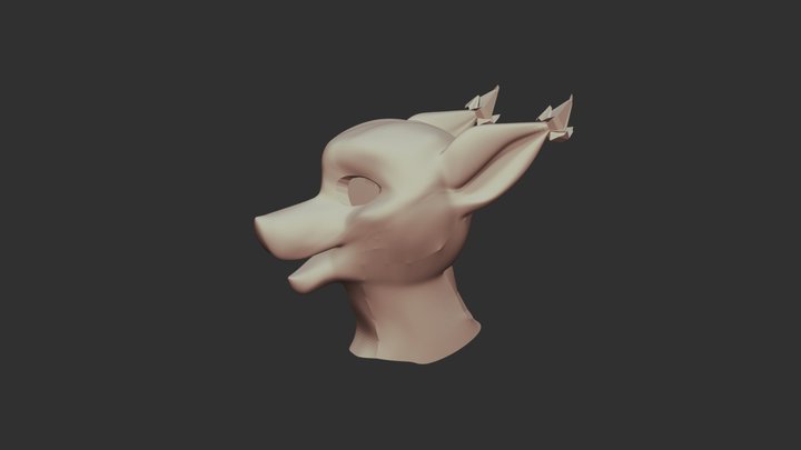 Furhead-fox-dragon_headbase 3D Model