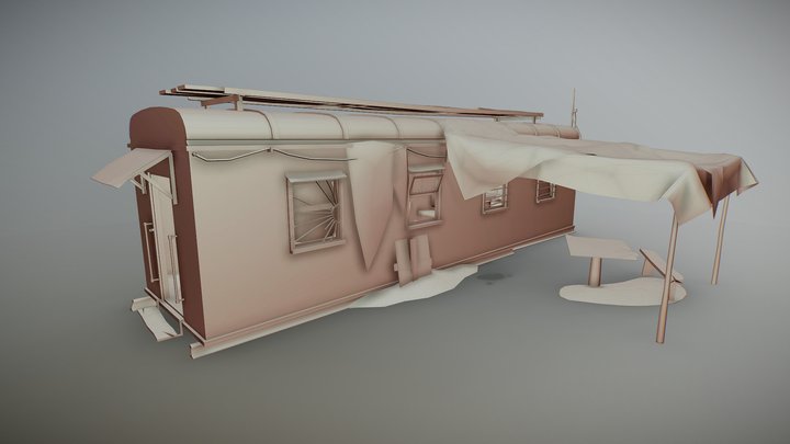 Railway carriage 3D Model
