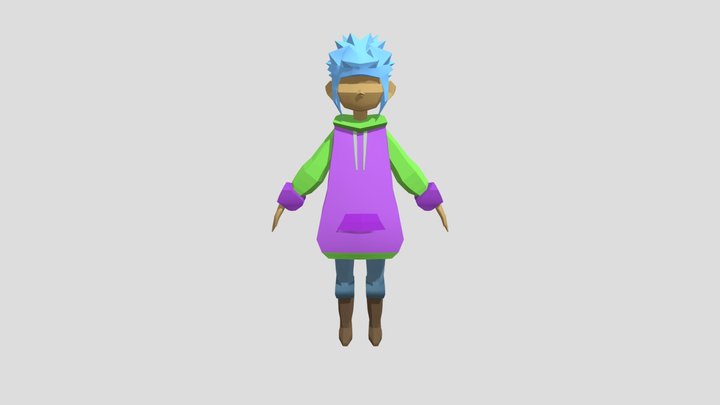 Low-Poly Character 3D Model
