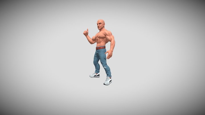 The Iron Titan | Stylized Anime Brawler 3D Model