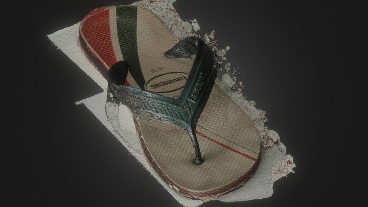 Single_sandal_beach 3D Model