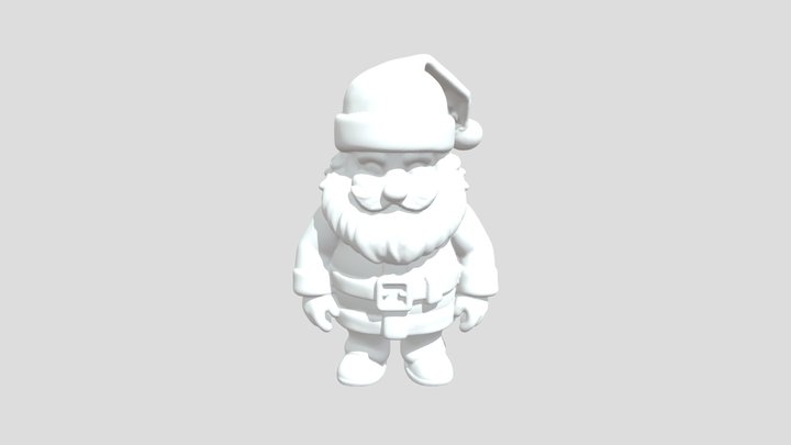 Santa Claus Christmas Raw 3D Model