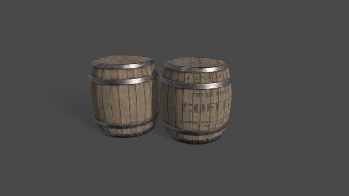 Coffee Barrel 3D Model