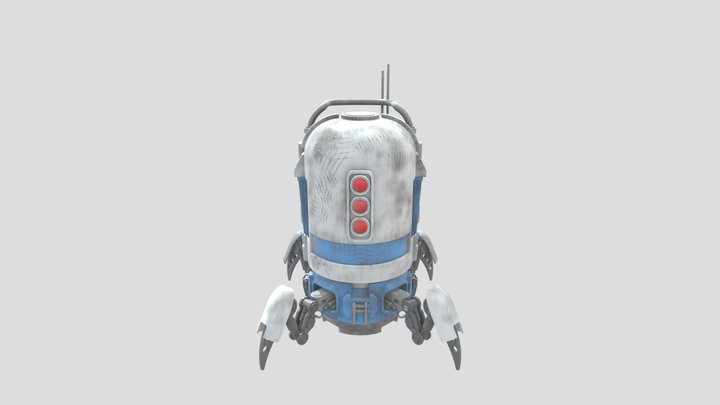 Snow Security Robot 3D Model