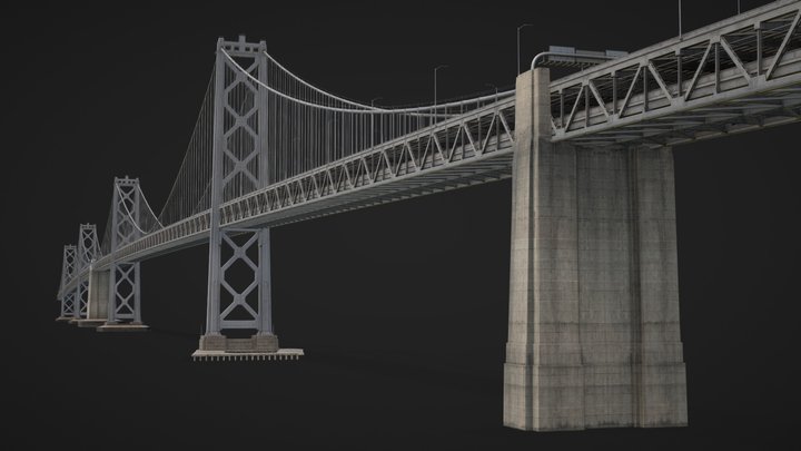 Oakland - San Francisco Bay Bridge 3D Model 3D Model