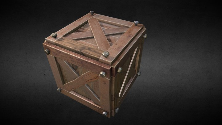 Wooden Crate 3D Model