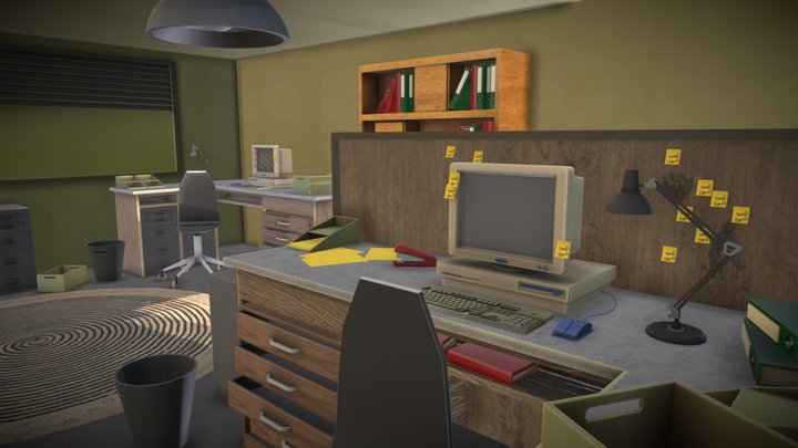 Office Scene [Keep Focus] 3D Model