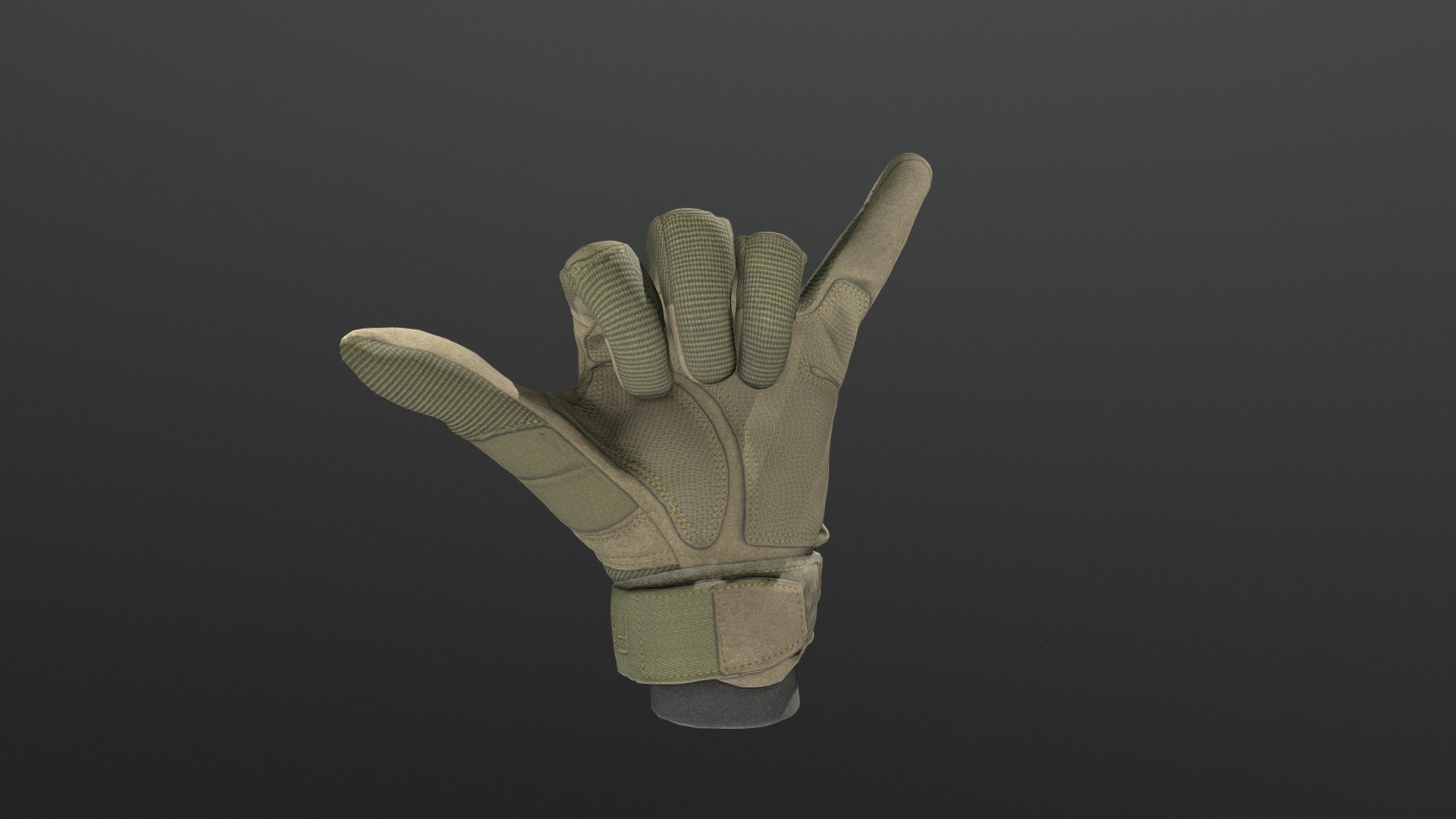 Buy Tactical Glove with hand positions 3D Model. 