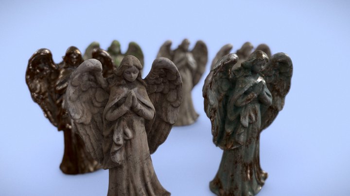 Angel Statue Asset 3D Model