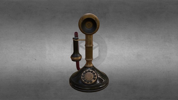 Candlestick Phone - Draft 1 3D Model