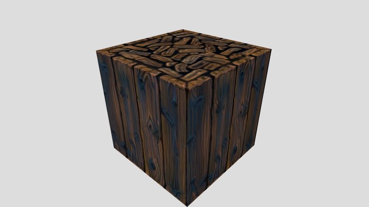 Wood piles cube 3D Model