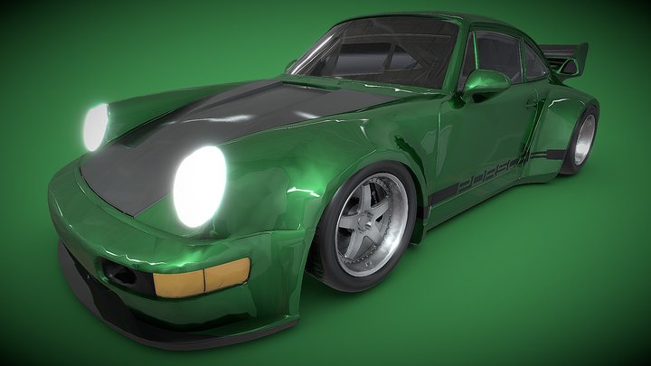 Porsche 964 RWB Race Car – Modello 3D gratuito STL