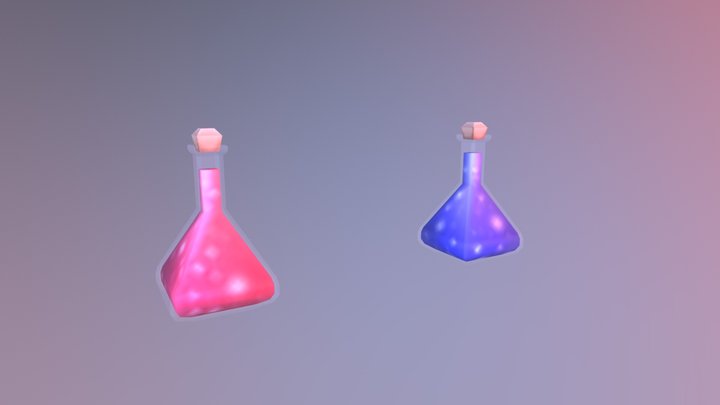 MDS Low Poly Props - Potions 3D Model