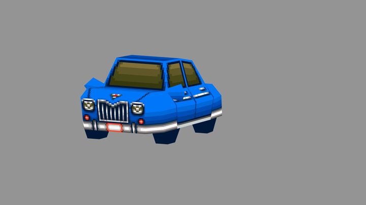 mario kart ds blue car 3D Model