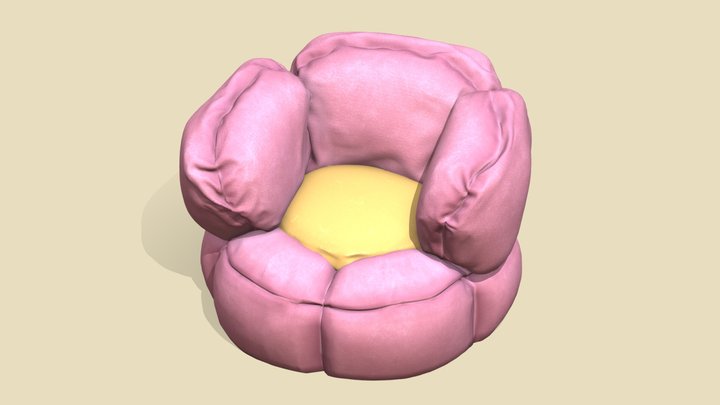 Mini Flower Armchair 3D Model