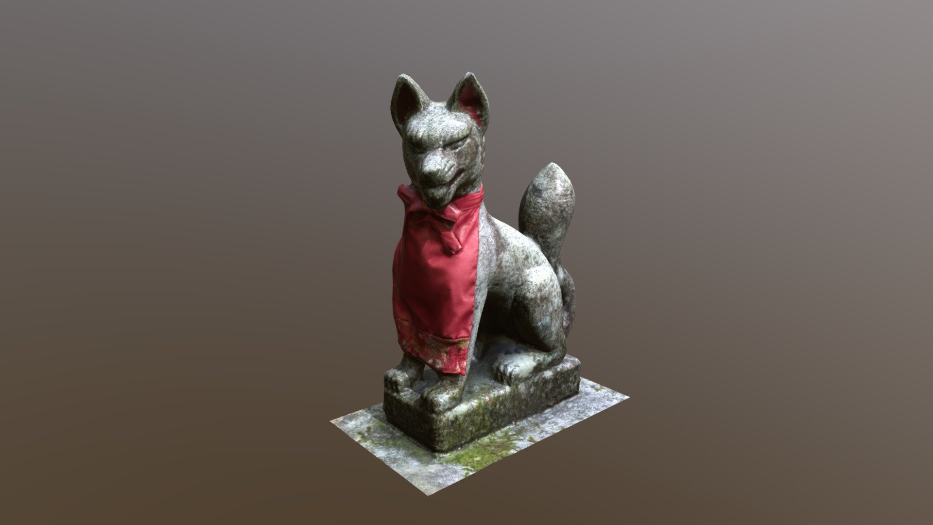 Japanese Fox Stone Statue Scan model - 3D model by adrianovalentini ...