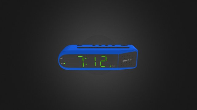 Digital Alarm Clock: Final Version 3D Model