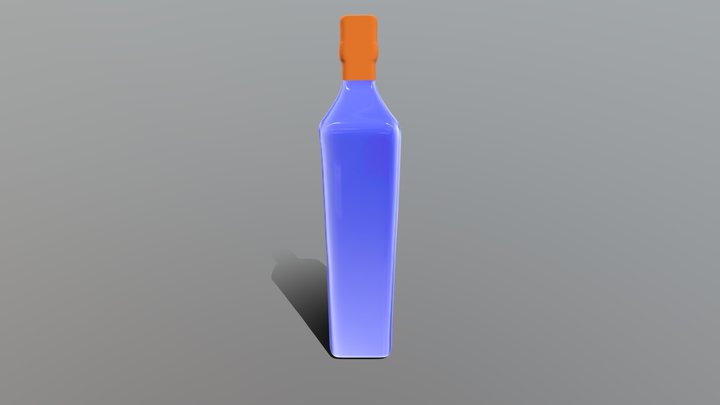 Glass Bottle for Cycles 3D Model