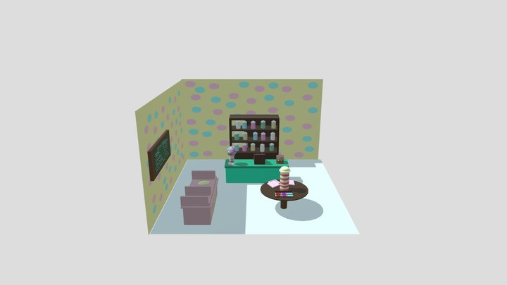 Sweet Shop Diorama 3D Model