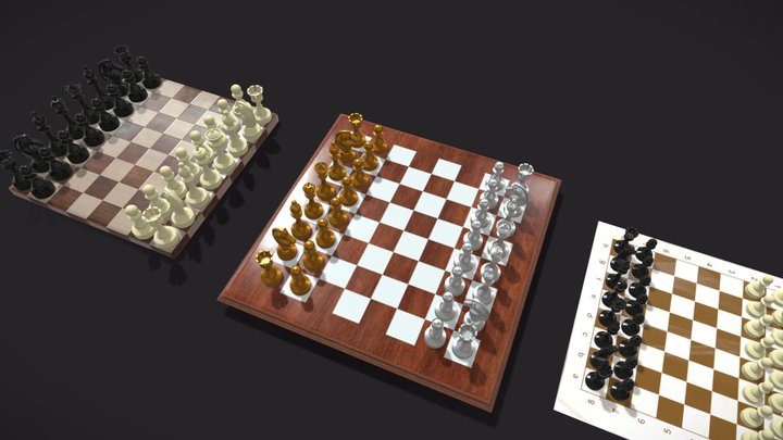 chess boards 3D Model