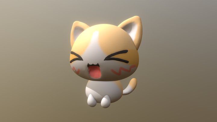 Cute Cat (Low-Poly) 3D Model