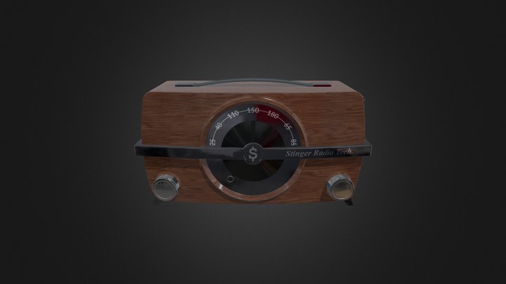 Vintage Modern Radio 3D Model