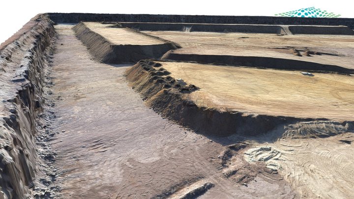 SOIL STOCKPILES FLYOVER 3D Model