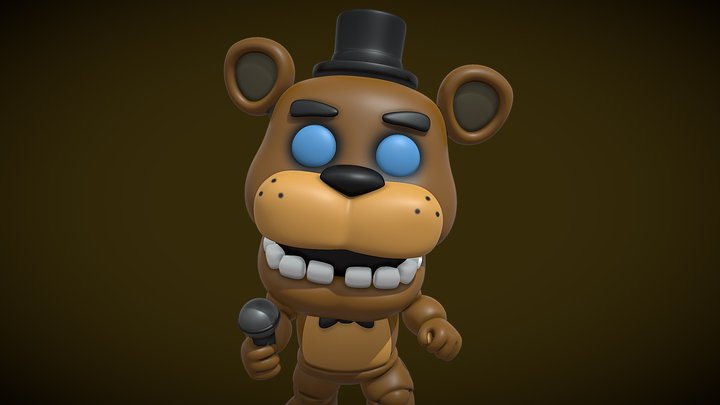 Movie Freddy Fazbear funko pop! Custom 3D Model