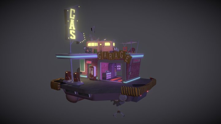 Gas Station 3D Model