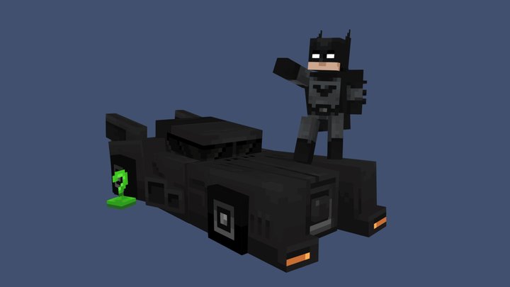 Batman and Batmobile 3D Model