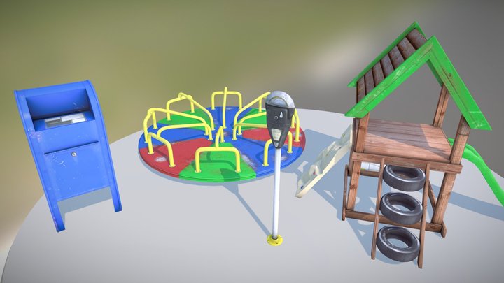 Park Assets 3D Model